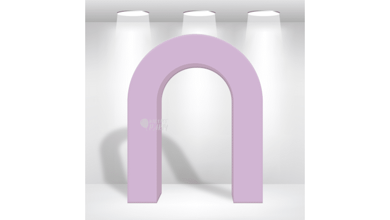 Purple Round Arch Backdrop | Rental