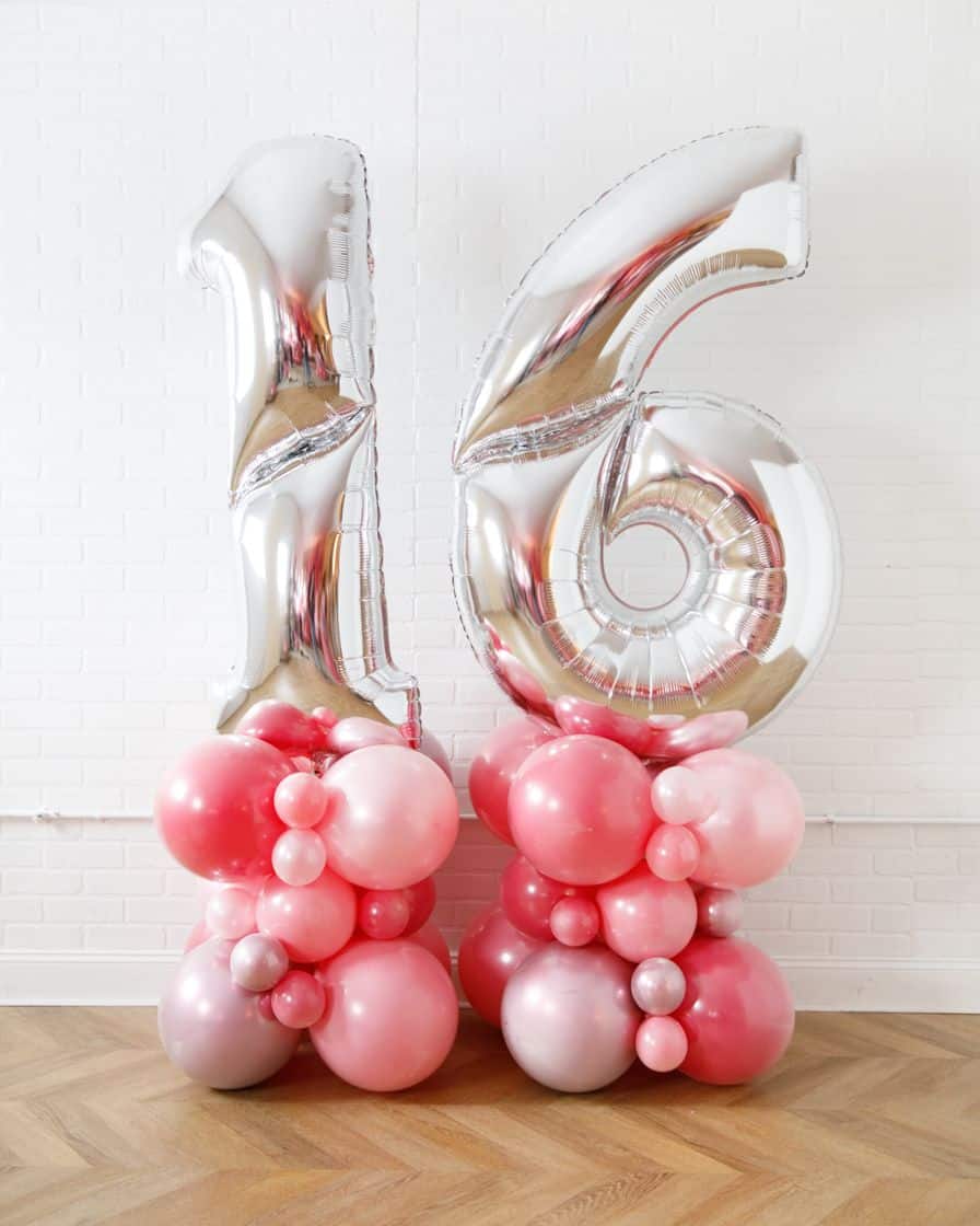 Life In Plastic – Jumbo Number Balloon Pedestal – 6ft | Rental