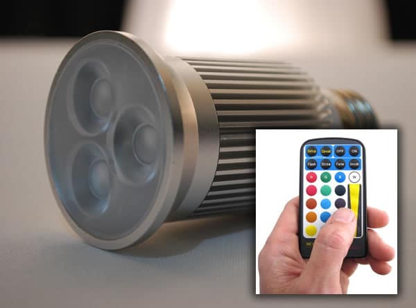 9 Watt LED RGB Color-Change Projection Bulb w/ Remote Control | Rental