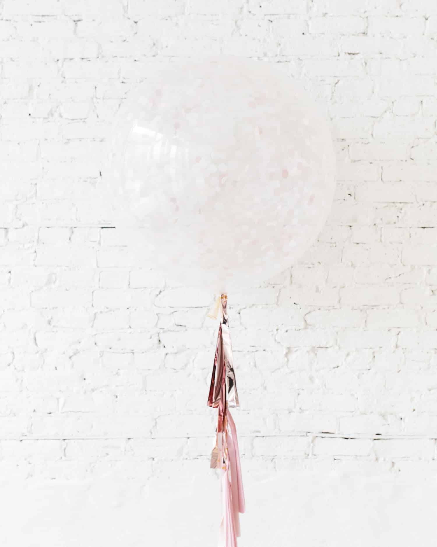 Pink Confetti Giant Balloon and Ombre Pink Tassel | Purchase