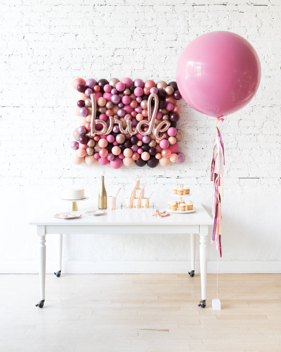 Berry Blush – BRIDE Balloon Backdrop Board & Giant Balloon Set | Rental