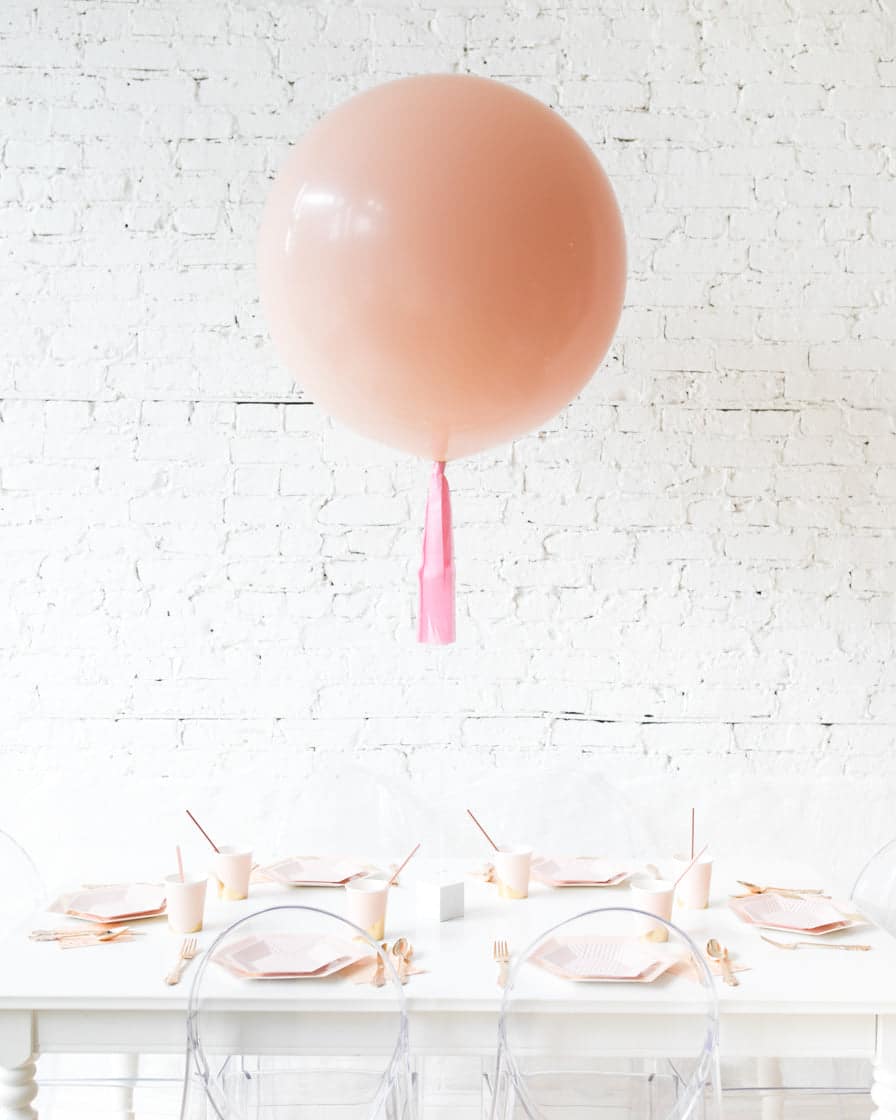 Blushberry Giant Balloon with Pink Skirt Centerpiece | Rental