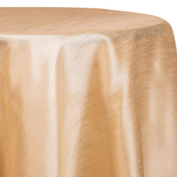 Champagne – Shantung Satin “Capri” Tablecloth – Many Size Options | Rental Champagne – Shantung Satin “Capri” Tablecloth – Many Size Options | Rental