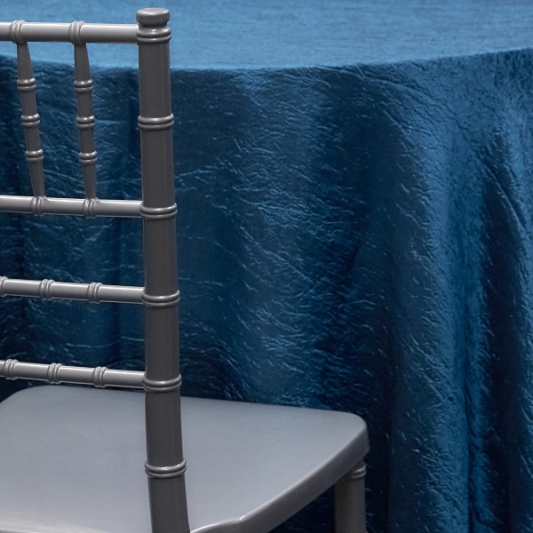 TEAL – *FR* Crushed Taffeta Tablecloth by Eastern Mills – Many Size Options | Rental