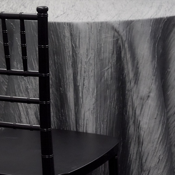 CHARCOAL – *FR* Crushed Taffeta Tablecloth by Eastern Mills – Many Size Options | Rental