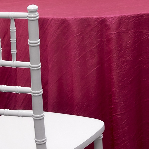 FUCHSIA – *FR* Crushed Taffeta Tablecloth by Eastern Mills – Many Size Options | Rental