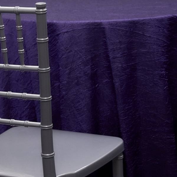 DARK PURPLE – *FR* Crushed Taffeta Tablecloth by Eastern Mills – Many Size Options | Rental