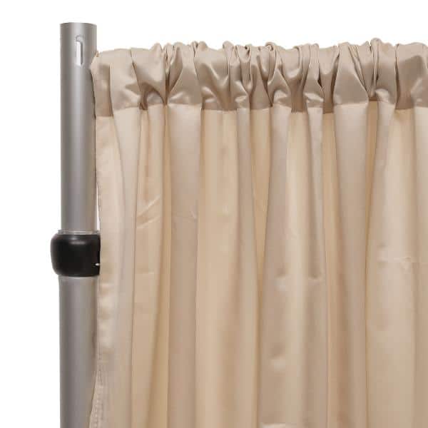 *FR* LUXE Satin Drape Panel by Eastern Mills (59″ Wide) w/ 4″ Sewn Rod Pocket – Champagne | Rental