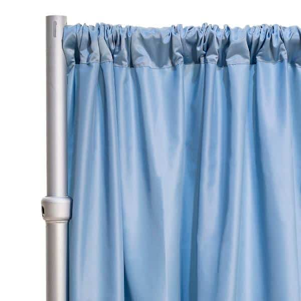 *FR* LUXE Satin Drape Panel by Eastern Mills (59″ Wide) w/ 4″ Sewn Rod Pocket – Desert Blue | Rental