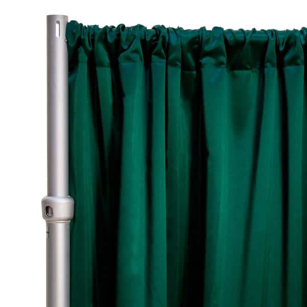 *FR* LUXE Satin Drape Panel by Eastern Mills (59″ Wide) w/ 4″ Sewn Rod Pocket – Hunter | Rental