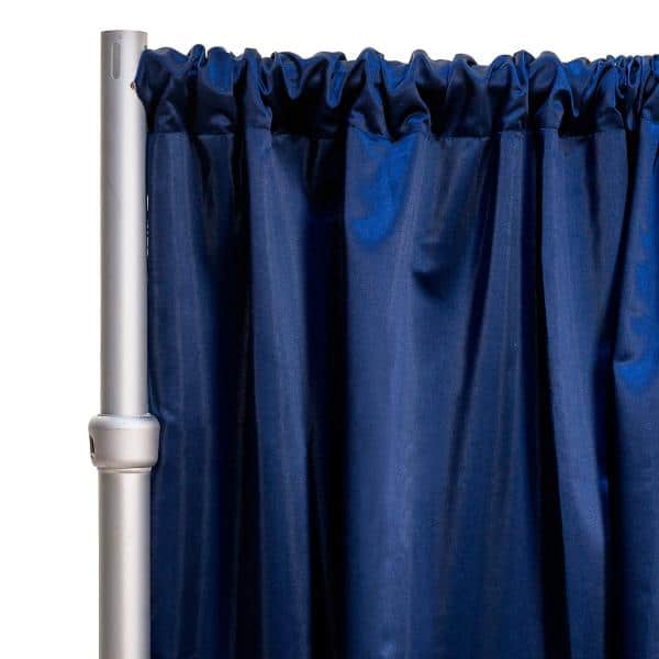 *FR* LUXE Satin Drape Panel by Eastern Mills (59″ Wide) w/ 4″ Sewn Rod Pocket – Storm Navy | Rental