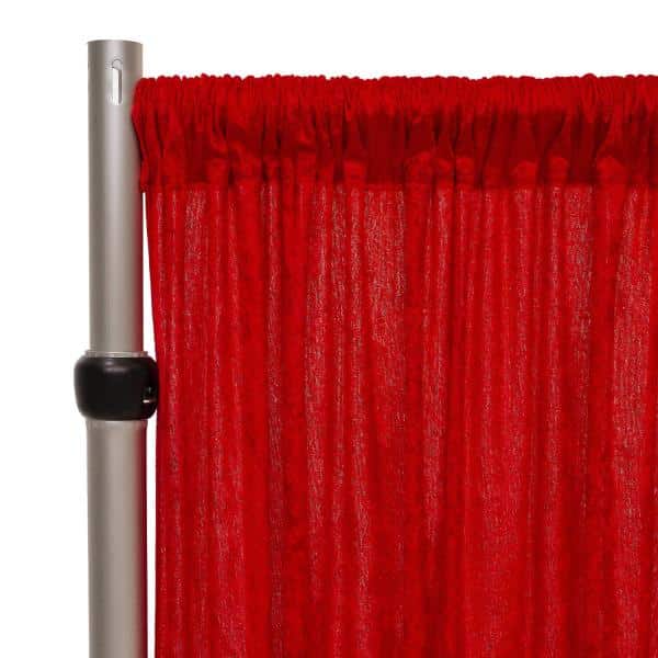 Fire Retardant Economy Panne Stretch Velvet Drape w/ Sewn Rod Pocket – Red | Rental Fire Retardant Economy Panne Stretch Velvet Drape w/ Sewn Rod Pocket – Red | Rental