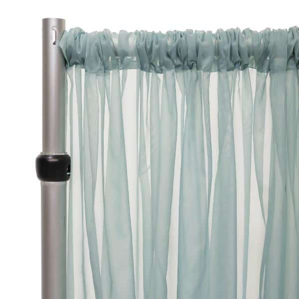 *FR* 10ft Wide Sheer Voile Curtain Panel by Eastern Mills w/ 4″ Pockets – Ocean | Rental *FR* 10ft Wide Sheer Voile Curtain Panel by Eastern Mills w/ 4″ Pockets – Ocean | Rental