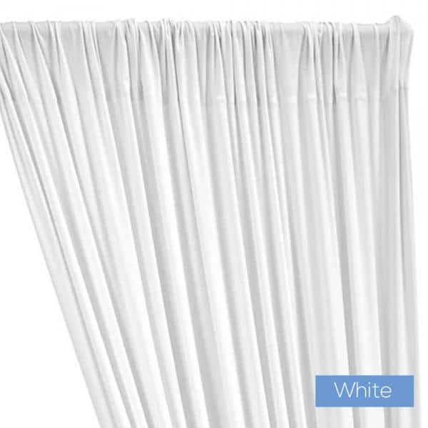 ITY Stretch Drape w/ Sewn Rod Pocket – White | Rental ITY Stretch Drape w/ Sewn Rod Pocket – White | Rental