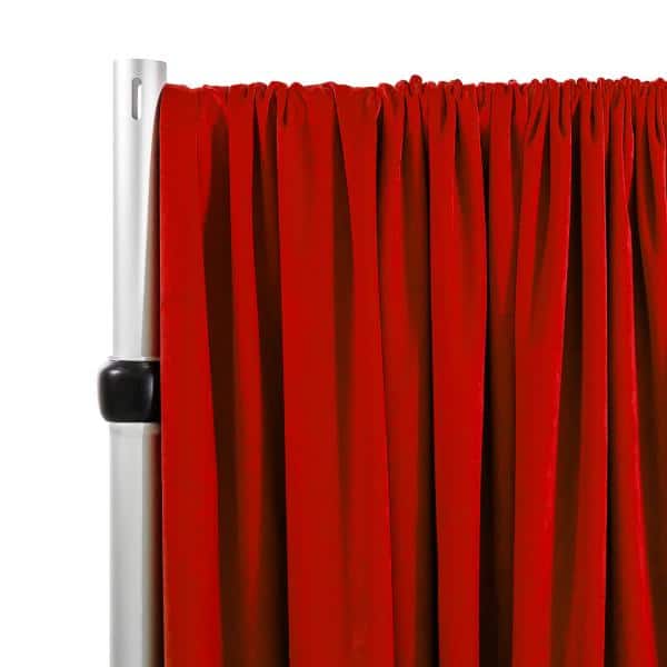 Lavish Velvet Wide Width Drape w/ Sewn Rod Pocket – Red | Rental Lavish Velvet Wide Width Drape w/ Sewn Rod Pocket – Red | Rental