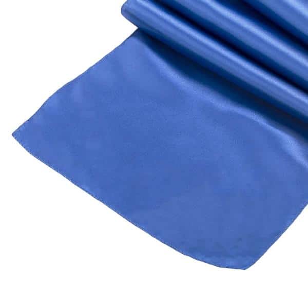 Sleek Satin Runner 14″ x 108″ – Royal Blue | Rental