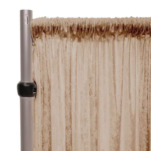 Fire Retardant Economy Panne Stretch Velvet Drape w/ Sewn Rod Pocket – Gold | Rental Fire Retardant Economy Panne Stretch Velvet Drape w/ Sewn Rod Pocket – Gold | Rental