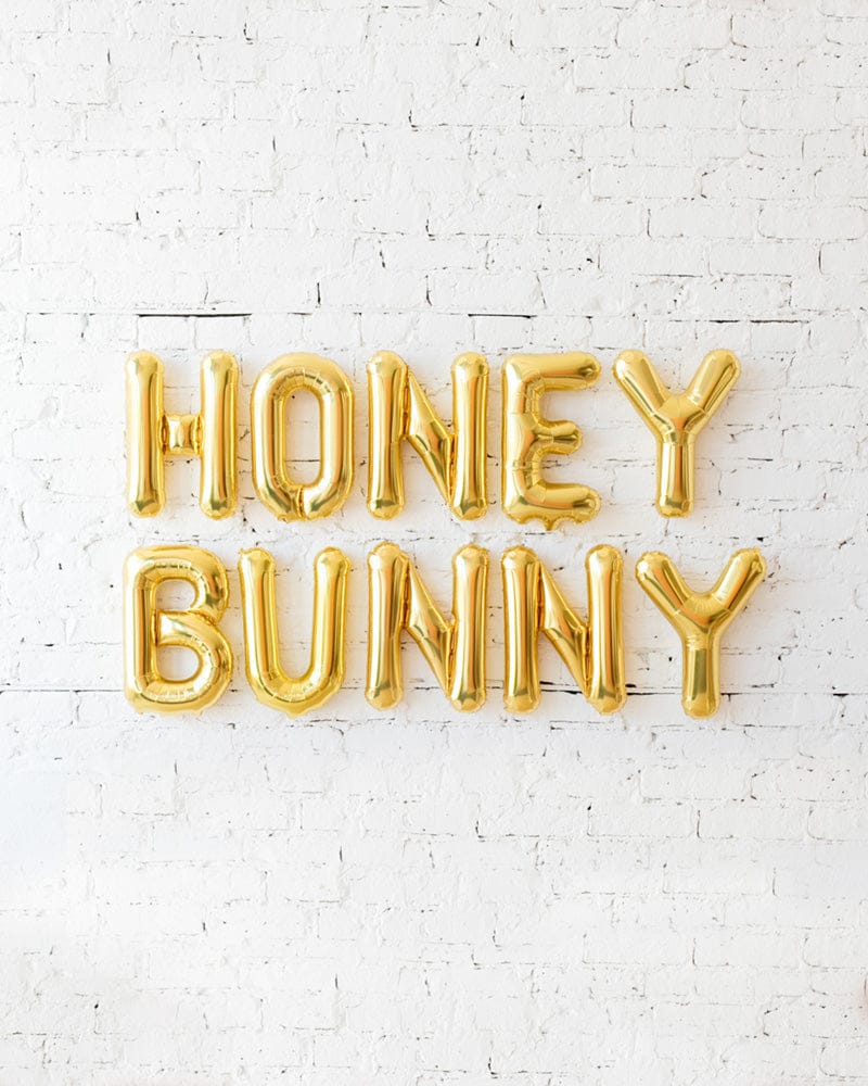 16in Gold HONEY BUNNY Foil Letters Set | Rental