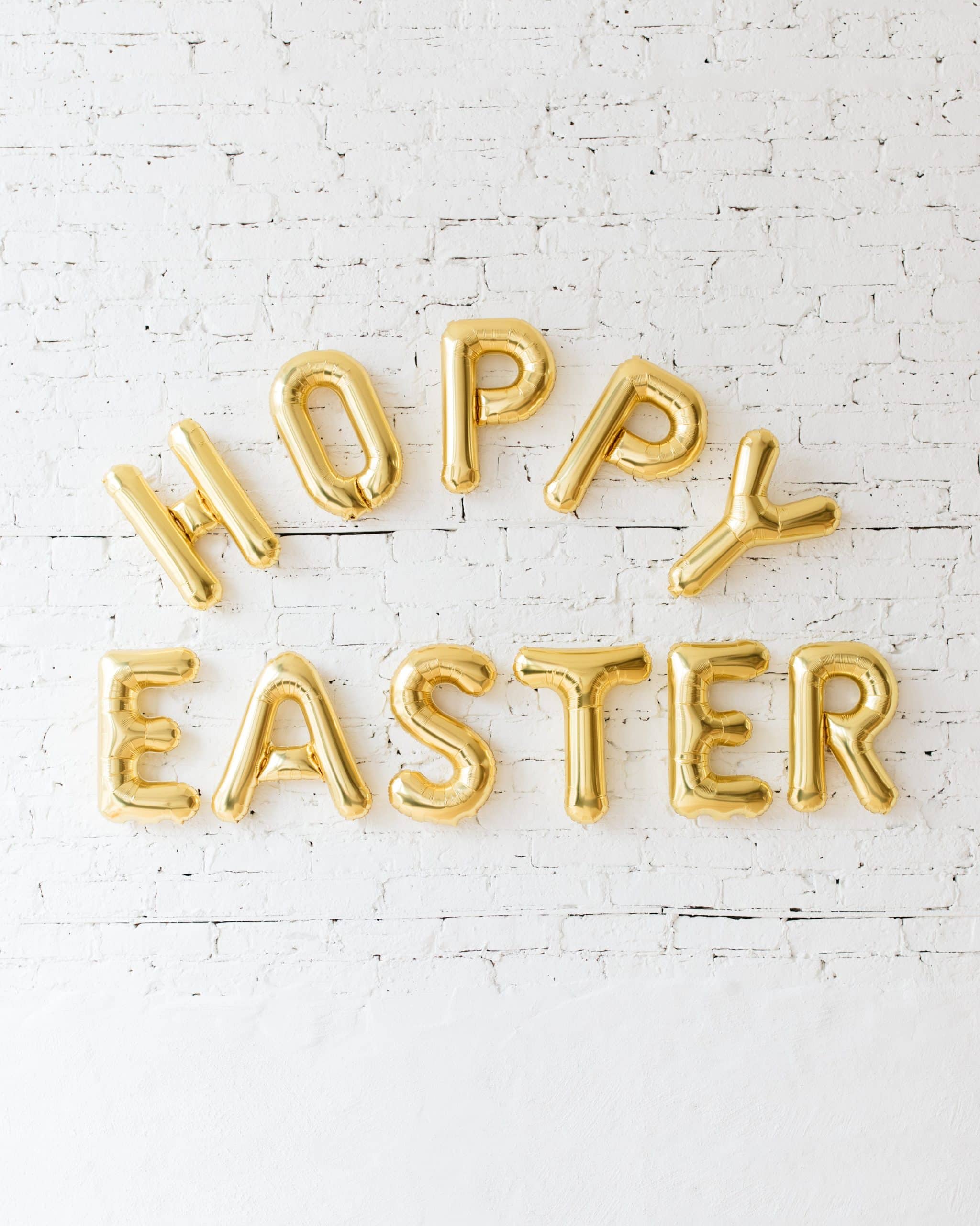 16in Gold HOPPY EASTER Foil Letters Set | Rental