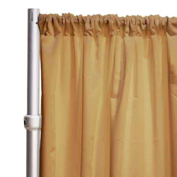 *FR* LUXE Satin Drape Panel by Eastern Mills (59″ Wide) w/ 4″ Sewn Rod Pocket – Victorian Gold | Rental