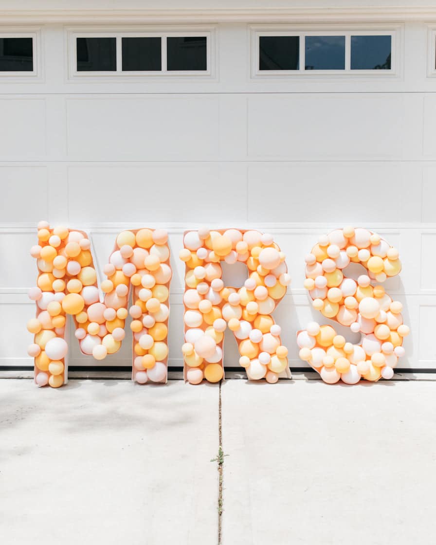 OUTDOOR – Bridal – MRS Mosaic Letters – 4ft | Rental