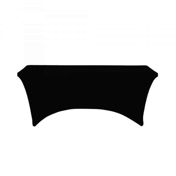 Decostar™ Spandex Rectangle Table Covers 6ft – Black | Rental Decostar™ Spandex Rectangle Table Covers 6ft – Black | Rental