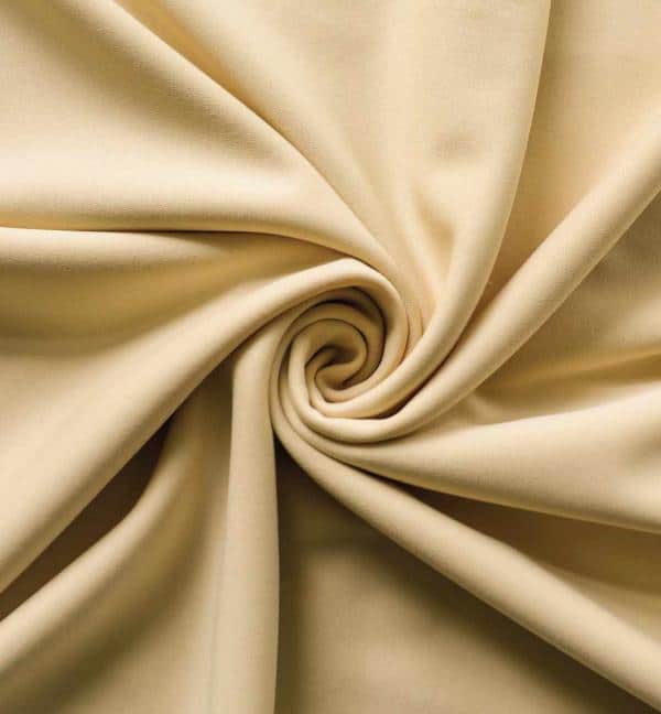 *IFR* Poly Stretch / Scuba Cloth Drape Panel w/ Sewn Rod Pocket (IFR) – Champagne | Rental