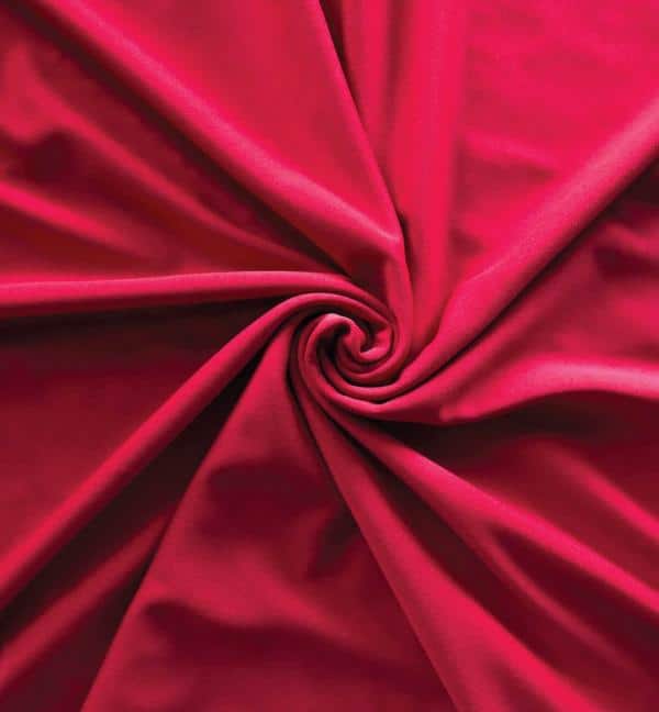 *IFR* Poly Stretch / Scuba Cloth Drape Panel w/ Sewn Rod Pocket (IFR) – Red | Rental *IFR* Poly Stretch / Scuba Cloth Drape Panel w/ Sewn Rod Pocket (IFR) – Red | Rental