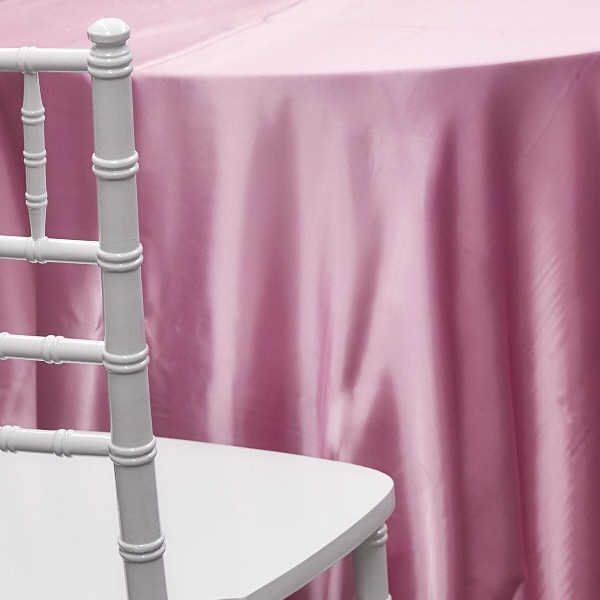 PINK – Deco Satin Tablecloth by Eastern Mills – Size Options | Rental