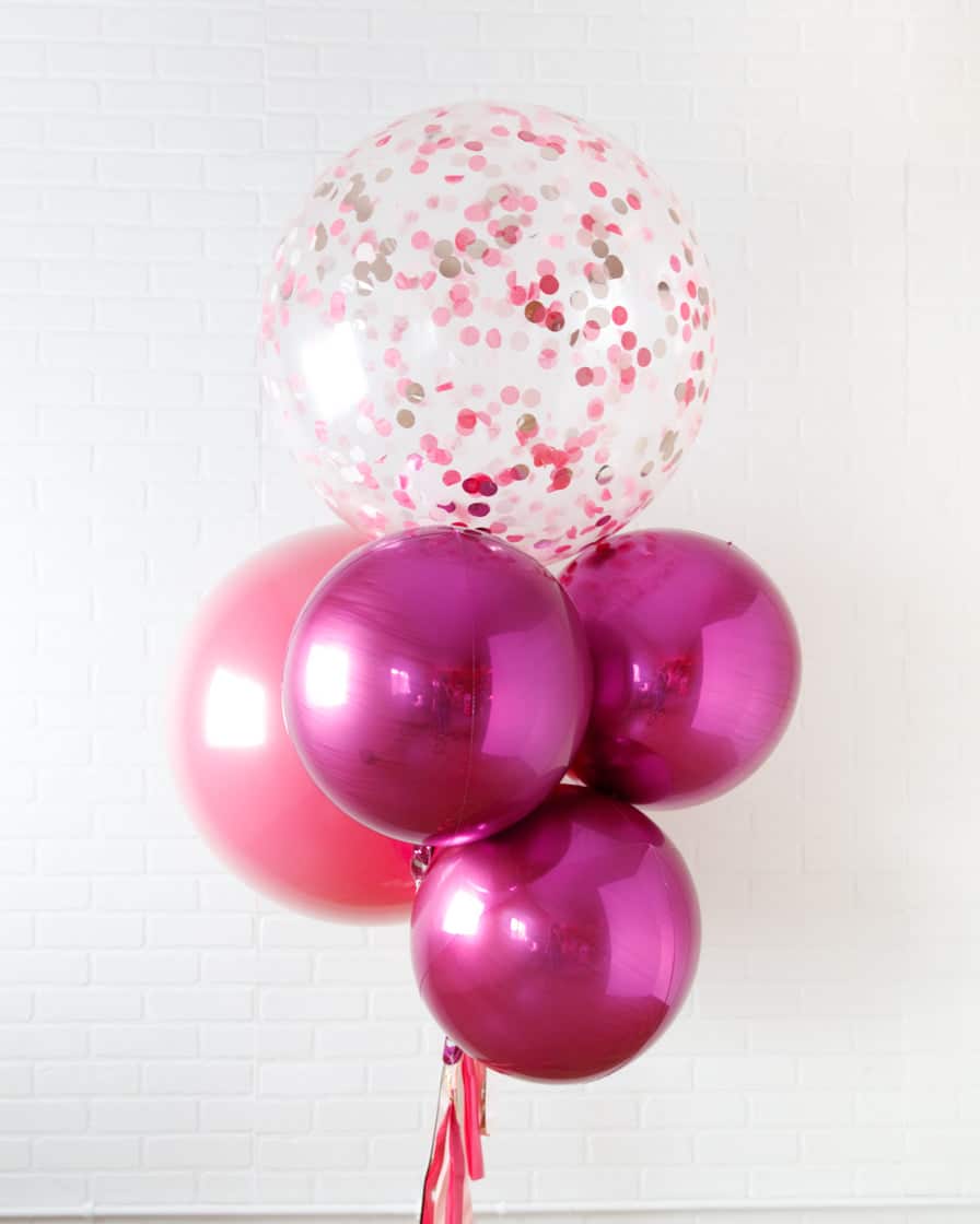 Life In Plastic – Confetti Giant and Orbs Bouquet | Rental