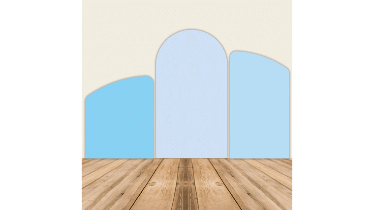 Blue Round Arch Backdrop | Rental