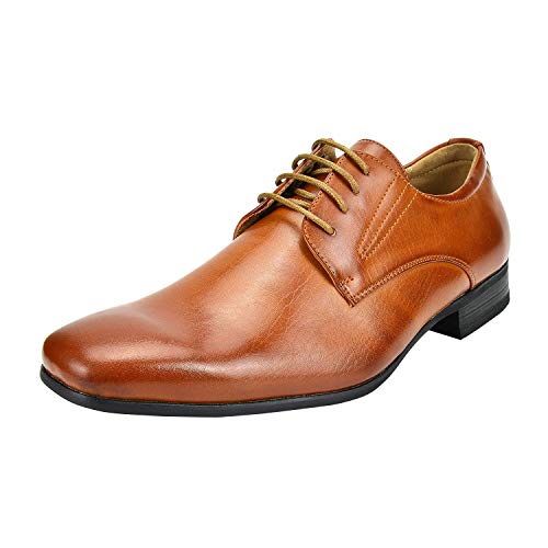 Bruno Marc Men’s Gordon-03 Brown Classic Modern Formal Oxfords Lace Up Leather Lined Snipe Toe Dress Shoes – 12 M US | Rental