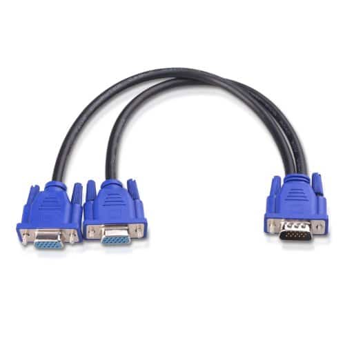 Cable Matters VGA Splitter Cable (VGA Y Splitter) for Screen Duplication – 1 Foot | Rental