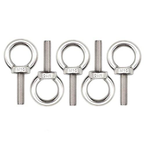 Eowpower 5Pcs Stainless Steel M10 x 35mm Ring Eye Bolt | Rental