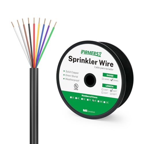 Firmerst 18/9 Solid Sprinkler Wire for up to 8 Valves System 150 Feet | Rental