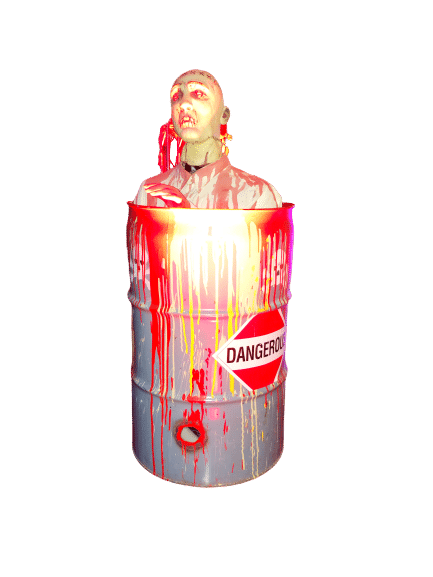 Air Powered Evil Acid Spitting Barrel Prop | Rental