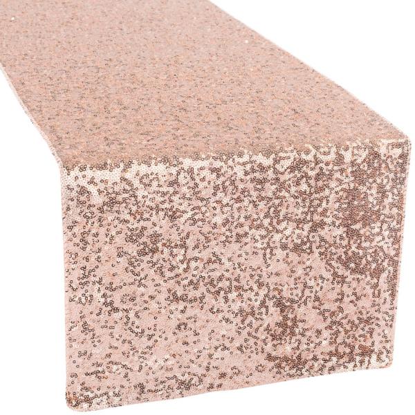 Standard Sequin Table Runner by Eastern Mills – Blush/Rose Gold | Rental