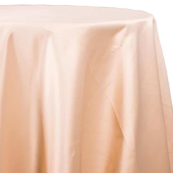 Champagne – Lamour Matte Satin “Satinessa” Tablecloth – Many Size Options | Rental