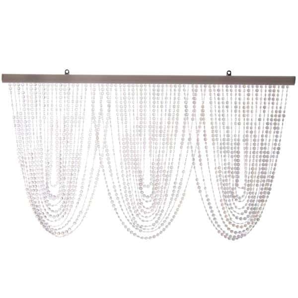 DecoStar™ Crystal Iridescent Diamond Cut Curtain Header Rods -Swag Pattern | Rental DecoStar™ Crystal Iridescent Diamond Cut Curtain Header Rods -Swag Pattern | Rental