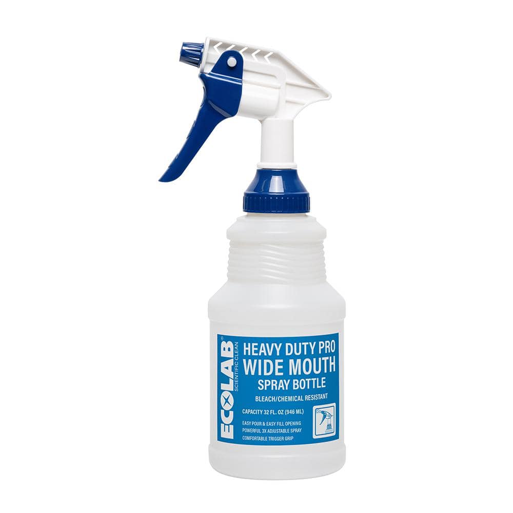ECOLAB — 32 oz. Heavy-Duty Pro Wide Mouth Bleach Resistant Spray Bottle | Rental