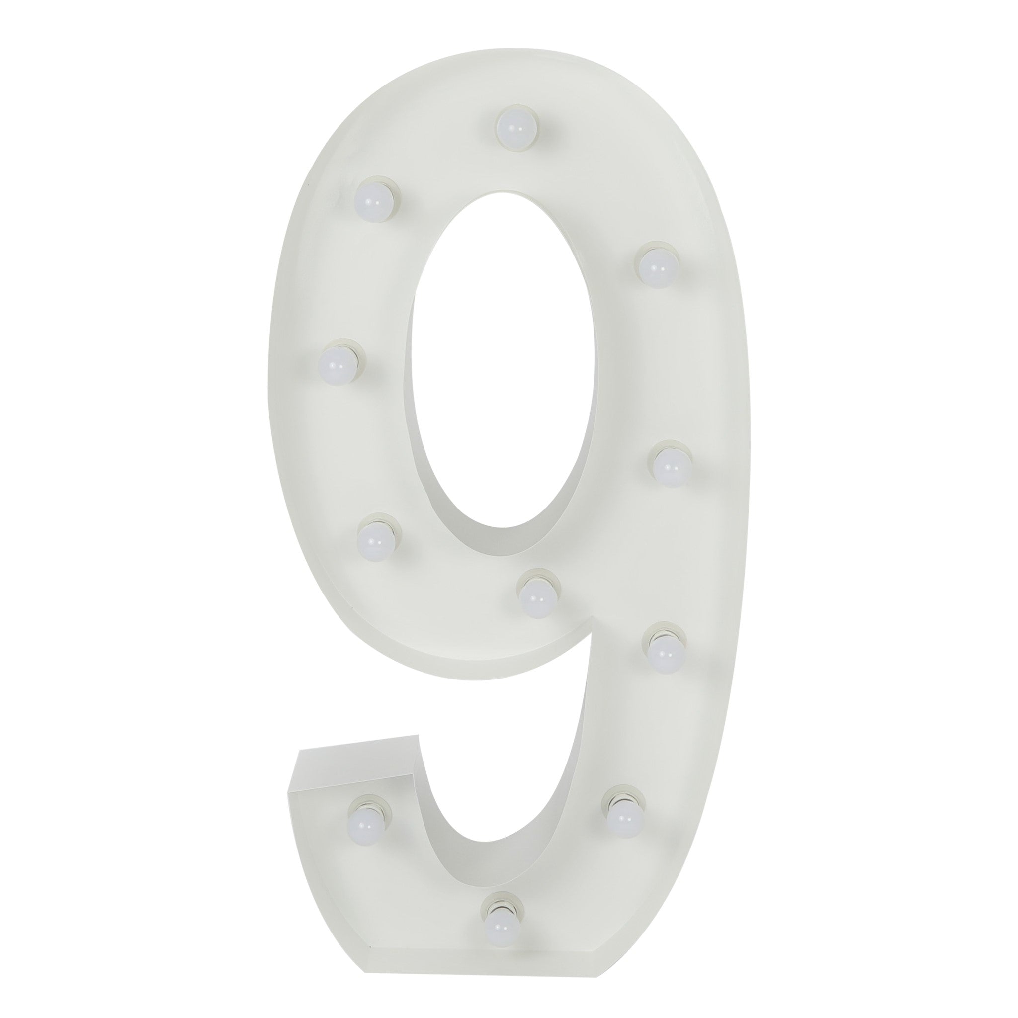 Large 4ft Tall LED Marquee Number – 9 | Rental