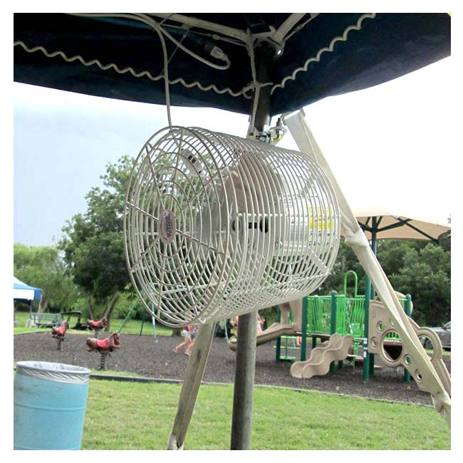 Tent Pole Fan 12″ | Rental