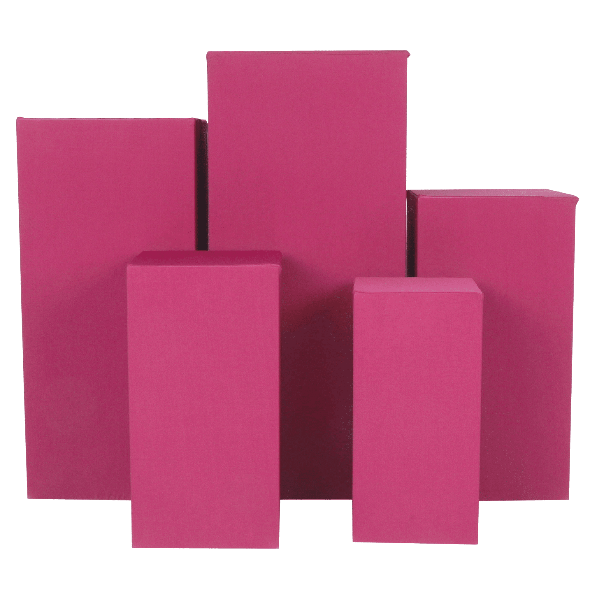Spandex Covers for Square Metal Pillar Pedestal Stands 5 pcs/set – Fuchsia | Rental