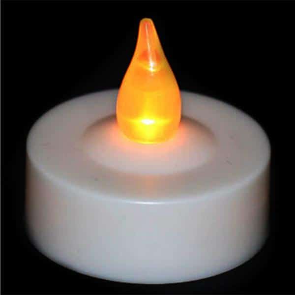 LED Tea Light w/ Flicker, On/Off Switch and Replaceable Battery (12 Pack) | Rental