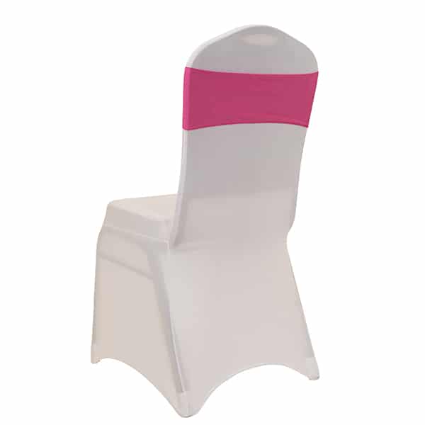 DecoStar™ 5″ Wide Spandex Chair Band – Fuchsia – 10 PACK | Rental