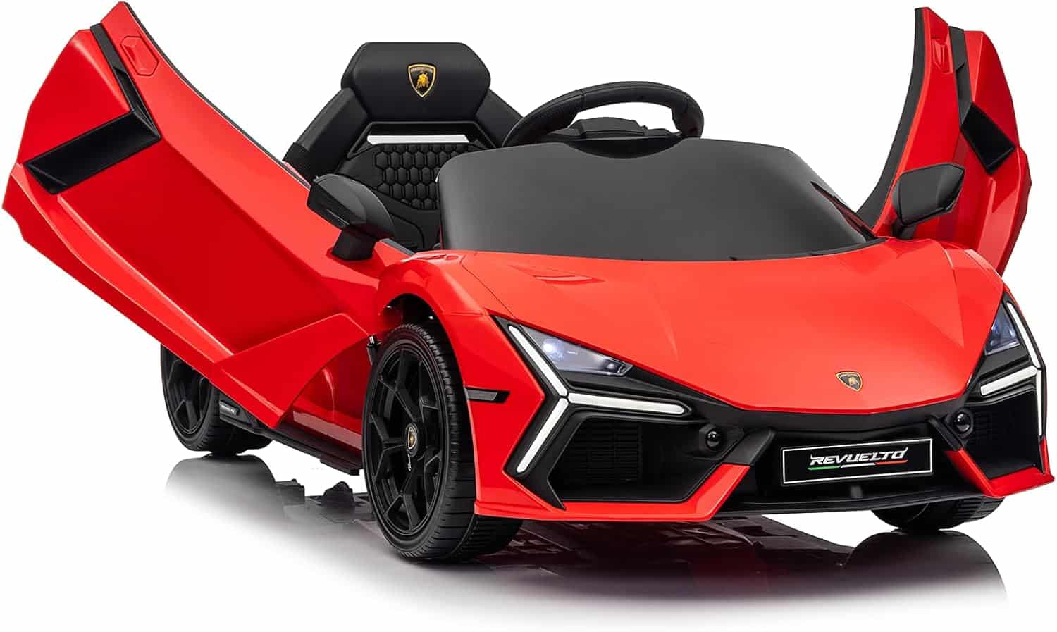 12V Licensed Lamborghini Revuelto Children’s Electric Vehicle, Power Wheels with Parent Remote Control, Kids’ Ride on Sports Car, Hydraulic Doors, LED Lights, MP3,USB, AUX, Bluetooth- Red | Rental 12V Licensed Lamborghini Revuelto Children’s Electric Vehicle, Power Wheels with Parent Remote Control, Kids’ Ride on Sports Car, Hydraulic Doors, LED Lights, MP3,USB, AUX, Bluetooth- Red | Rental