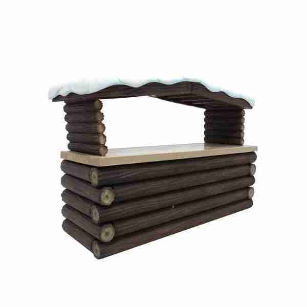 10′ Log Fronted Bar (Snowy Roof) | Rental 10′ Log Fronted Bar (Snowy Roof) | Rental