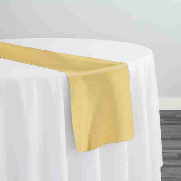 Premium Poly (Poplin) Table Runner in Yellow 1905 | Rental Premium Poly (Poplin) Table Runner in Yellow 1905 | Rental