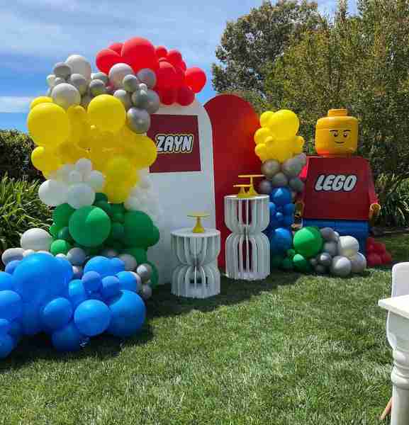 Red Round Arch Backdrop | Rental