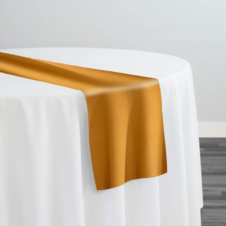 Scuba (Wrinkle-Free) Table Runner in Gold 1326 | Rental